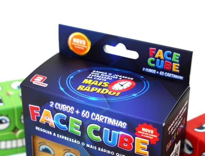 Imagem de Jogo face cube - cubo mágico profissional com 2 cubos e 60 cartas
