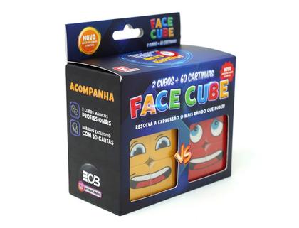 Imagem de Jogo face cube - cubo mágico profissional com 2 cubos e 60 cartas