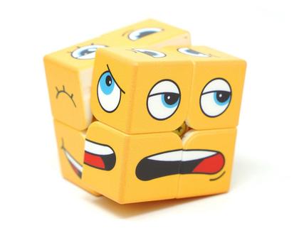 Imagem de Jogo face cube - cubo mágico profissional com 2 cubos e 60 cartas