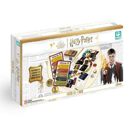 Imagem de Jogo Fato Ou Fake Harry Potter Com 400 Perguntas, Original, Nig Brinquedos, Verdade Ou Mentira