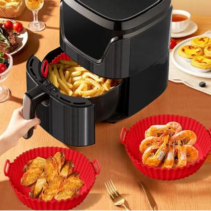 Imagem de Jogo Forma De Silicone Airfryer 16x16cm Com Top Pegador 21cm