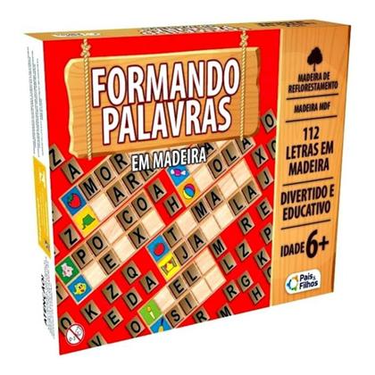 Imagem de Jogo Formando Palavras Infantil Madeira Educativo Alfabeto