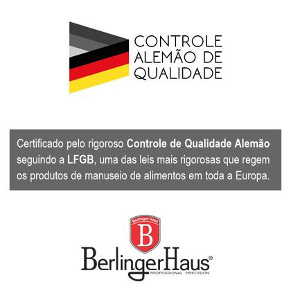 Imagem de Jogo Frigideiras Antiaderente Revestimento Mármore Rose Gold Berlinger Haus Utensílios Cozinha Fritar Grelhar Grelhador Indução 3 peças