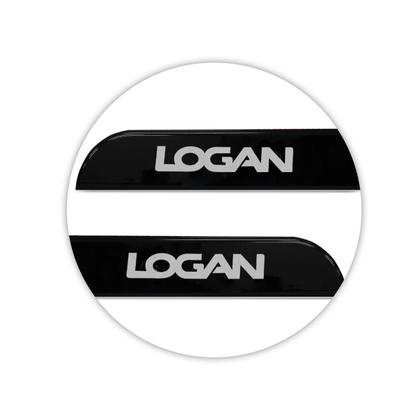 Imagem de Jogo Friso Lateral Logan 2012 / 2017 Preto Nacre
