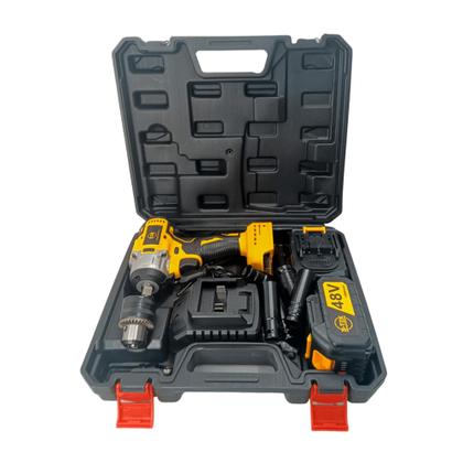Imagem de Jogo Furadeira Parafusadeira Chave de Impacto Sem Fio 48v Com Vários Acessório