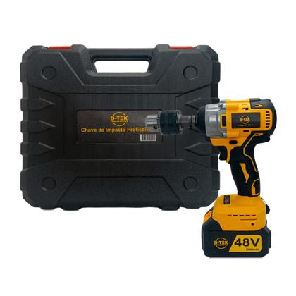Imagem de Jogo Furadeira Parafusadeira Chave de Impacto Sem Fio 48v Com Vários Acessório
