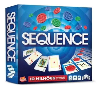 Imagem de Jogo Game Tabuleiro Cartas Diversão Família Sequence Copag