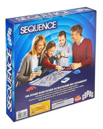 Imagem de Jogo Game Tabuleiro Cartas Diversão Família Sequence Copag
