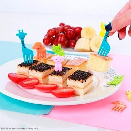 Imagem de Jogo Garfinho Infantis Para Petisco Frutas Palitinho 28pçs 