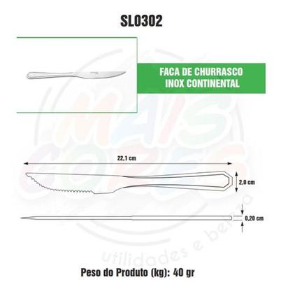 Imagem de Jogo Garfo Faca Inox 24 Peças Bar restaurante Buffet Talheres Faqueiro