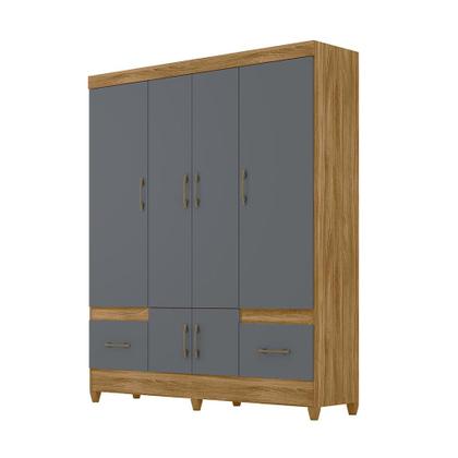 Imagem de Jogo Gaveteiro e Roupeiro Guilin Freijó Cinza