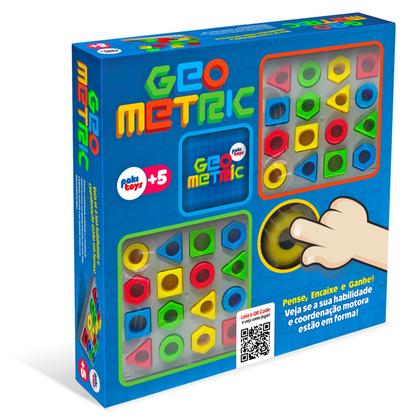 Imagem de Jogo Geometric Coordenação Motora E Lógica Infantil 1500 - Paki Toys