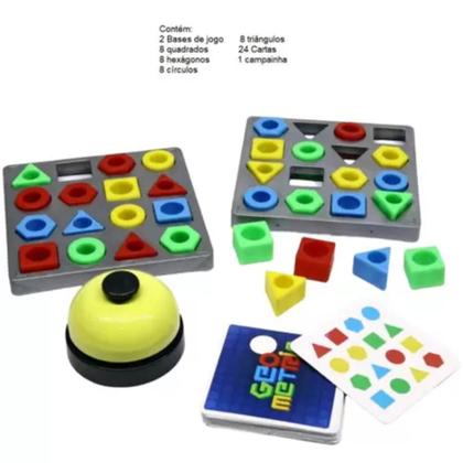 Imagem de Jogo Geometric Tabuleiro De Cores De Formas Geométrica Encaixe