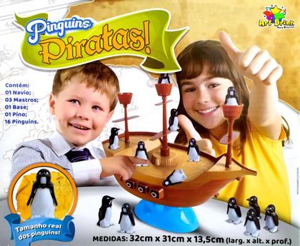 Imagem de Jogo Infantil Barco Pirata de Equilibrar Pinguim Art Brink