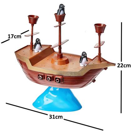 Imagem de Jogo Infantil Barco Pirata de Equilibrar Pinguim Art Brink