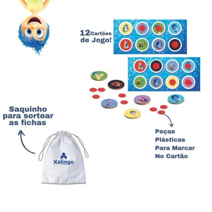 Imagem de Jogo Infantil Bingo das Emoções Divertidamente 12 Cartas Xalingo - 68587