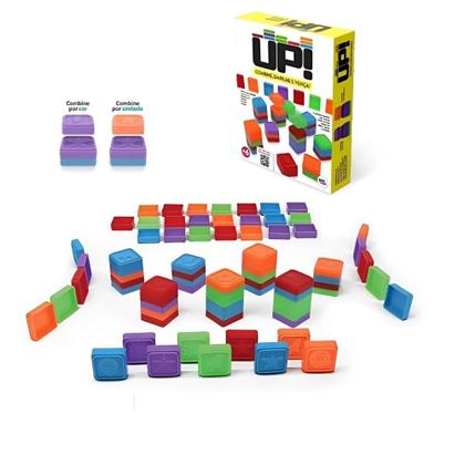 Imagem de Jogo Infantil Blocos Up Combine Empilhe e Vença Brinquedo - Pakitoys