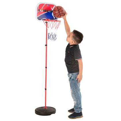 Imagem de Jogo Infantil Cesta De Basquete Com Bomba e Bola Com Aro 8601 - Zippy Toys