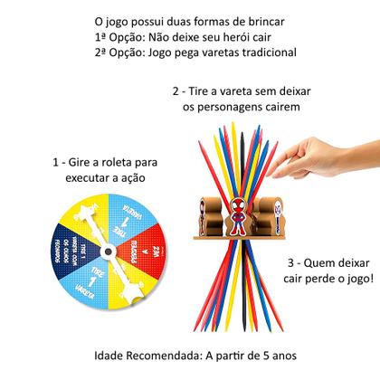 Jogo Infantil Pega Varetas do Spidey Homem Aranha Xalingo Imagem de Jogo Infantil Pega Varetas do Spidey Homem Aranha Xalingo