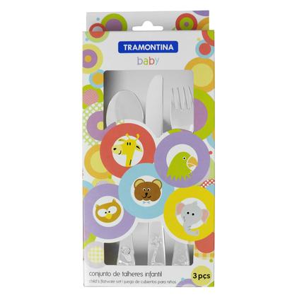 Imagem de Jogo Inox de Talher Infantil Baby 3 Peças - Tramontina