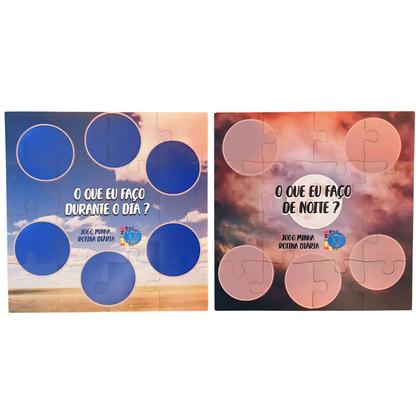 Imagem de Jogo Interativo com Atividades Dia e Noite Minha Rotina em MDF