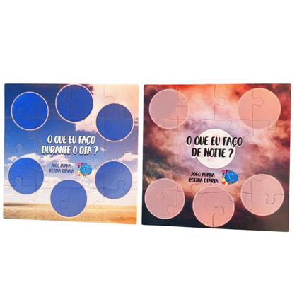 Imagem de Jogo Interativo com Atividades Dia e Noite Minha Rotina em MDF