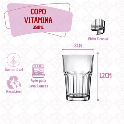 Imagem de Jogo Jantar 12 Peças Com 6 Pratos Fundo + 6 Copos Vidro - Prati Casa