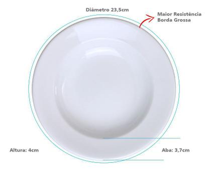 Imagem de Jogo Jantar Chá Branco 30 Peças Porcelana Germer 6 Lugares