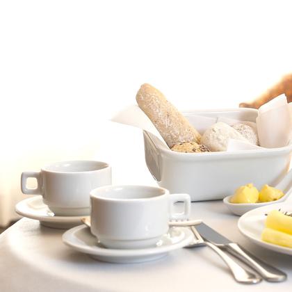 Imagem de Jogo Jantar Chá Branco 30 Peças Porcelana Germer 6 Lugares