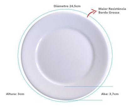 Imagem de Jogo Jantar Chá Branco 30 Peças Porcelana Germer 6 Lugares