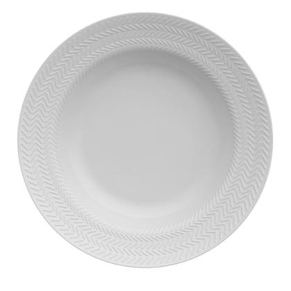 Imagem de Jogo Jantar Chá Café 42 Pçs Branco Chevron Germer Porcelana
