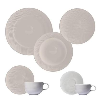 Imagem de Jogo Jantar Chá Café 42 Peças Dunas Cinza Germer Porcelanas
