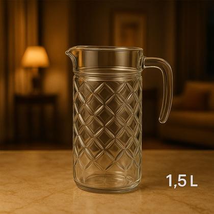 Imagem de Jogo Jarra 1.5l Com 6 Taças Em Vidro Casambiente