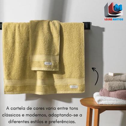 Imagem de Jogo/Kit 2 Toalhas de Banho Linea Karsten + 2 Toalhas de Rosto Grossa Macia 100% Algodão 420g/m2