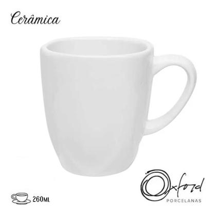 Imagem de Jogo Kit 6 Canecas Xicara Tulipa Porcelana 260Ml Ryo White