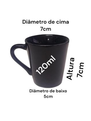 Imagem de Jogo Kit 6 Canecas/ Xicaras Café Porcelana Coração Relevo vermelho