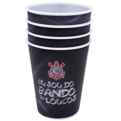 Imagem de Jogo / Kit Com 4 Copos 3d 400ml - Corinthians Timão Oficial