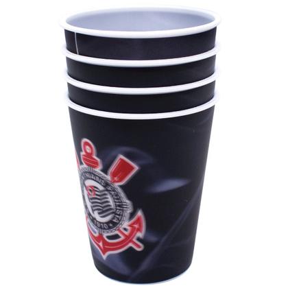 Imagem de Jogo / Kit Com 4 Copos 3d 400ml - Corinthians Timão Oficial