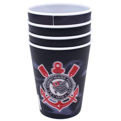 Imagem de Jogo / Kit Com 4 Copos 3d 400ml - Corinthians Timão Oficial