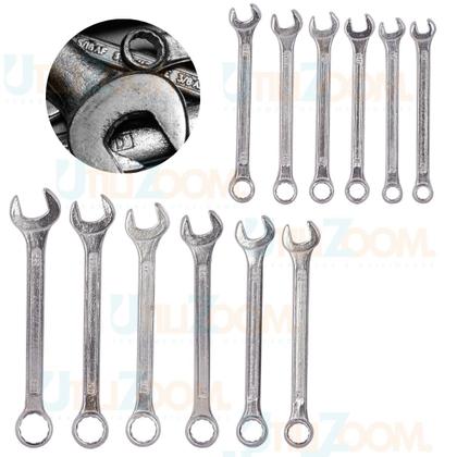 Imagem de Jogo Kit De Chave Combinada Aço Carbono 6 À 22mm 12 Peças