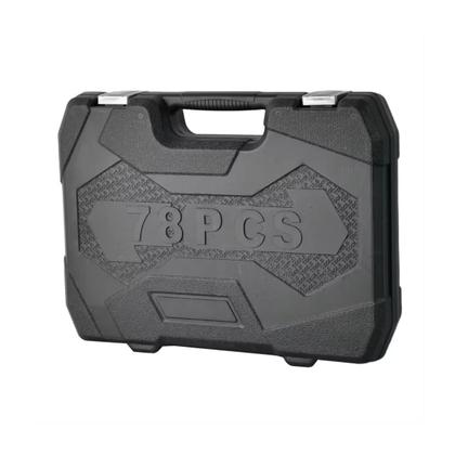 Imagem de Jogo Kit de Ferramentas 78 Peças Soquete Catraca Chave Combinada Maleta Completo