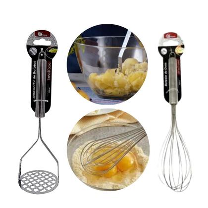 Imagem de Jogo Kit de Utensilios de Cozinha Conjunto de Inox com 13 pçs Pegador Colher Concha