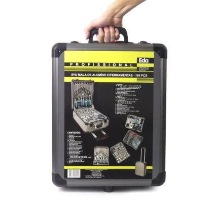 Imagem de Jogo Kit Ferramentas Caixa Maleta Completa 186 Peças Presente Pai Hobby Eda 8YU Profissional