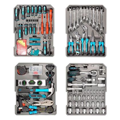 Imagem de Jogo Kit Ferramentas Caixa Maleta Completa 186 Peças Presente Pai Hobby Eda 8YU Profissional