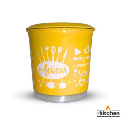 Imagem de Jogo Kit Lata Porta Mantimento em Aluminio Cores com Nome