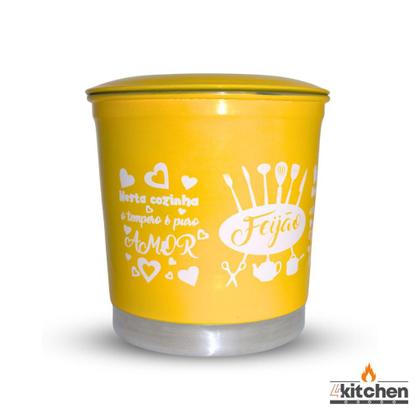 Imagem de Jogo Kit Lata Porta Mantimento em Aluminio Cores com Nome