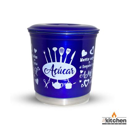 Imagem de Jogo Kit Lata Porta Mantimento em Aluminio Cores com Nome