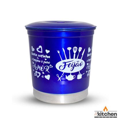 Imagem de Jogo Kit Lata Porta Mantimento em Aluminio Cores com Nome