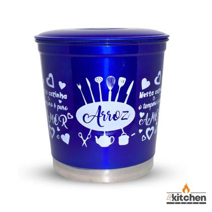 Imagem de Jogo Kit Lata Porta Mantimento em Aluminio Cores com Nome