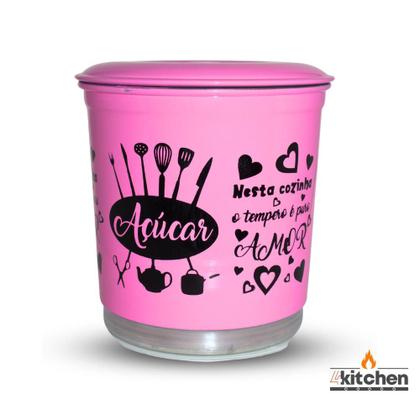 Imagem de Jogo Kit Lata Porta Mantimento em Aluminio Cores com Nome